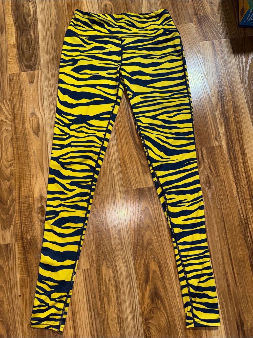 Team Tights Leggings Blue/Yellow Michigan UofM, LA Rams Small
